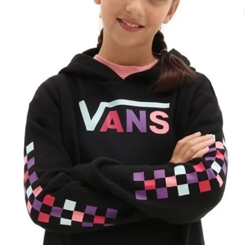 VANS Pastel Checkered Girls Hoodie NWT Size XL